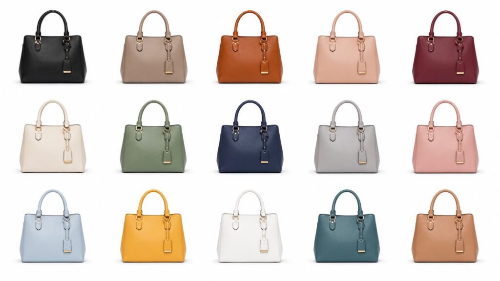 Handbags in a catalog layout
