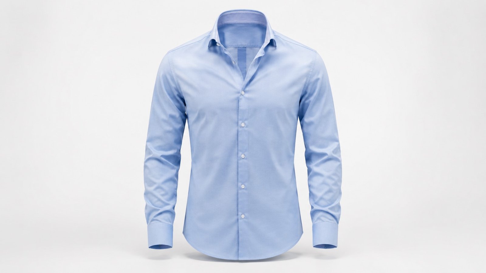 Light blue dress shirt on display