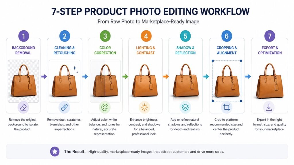 7-step product photo editing guide
