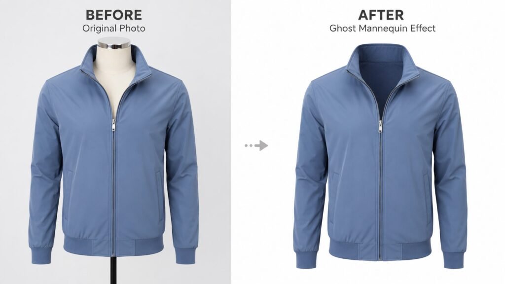 Why Smart Brands Outsource Product Photo Editing? 2 Before and after clothing editing comparison