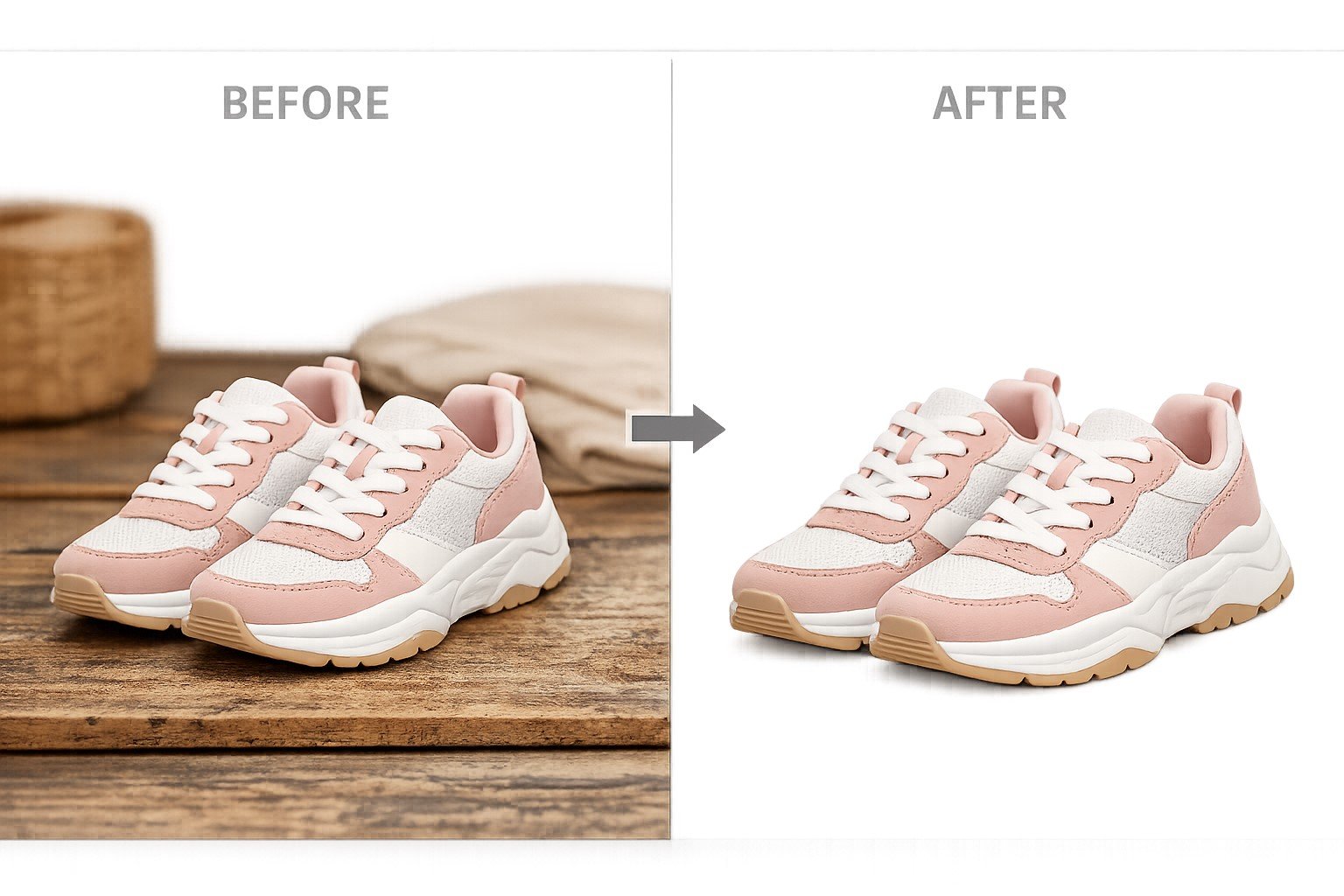Sneaker transformation before and after
